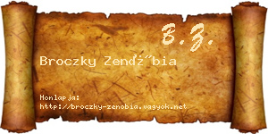 Broczky Zenóbia névjegykártya